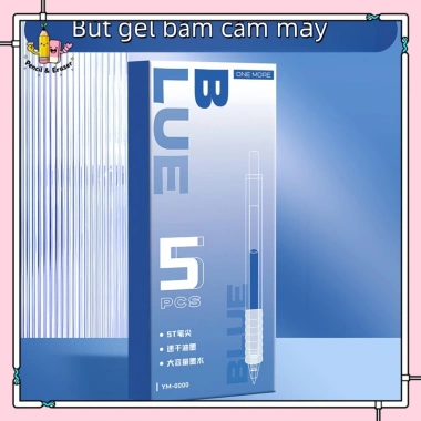 Bút Gel Bấm Cầm Mây Êm Ái Hộp 5 Cây Ngòi 0.5mm Mực Đen/Xanh Khô Nhanh Viết Mượt Không Lem Giá 20.000 VND 9