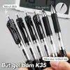 Bút Gel Bấm Cao Cấp Mesibo 0.5mm Siêu Mịn - Mực Đen Dung Lượng Lớn, Thiết Kế Đẹp Bền Chắc Dành Cho Học Sinh 3