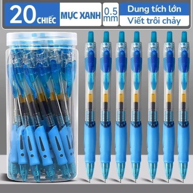 Bút Gel Bấm Cao Cấp Mesibo 0.5mm Siêu Mịn - Mực Đen Dung Lượng Lớn, Thiết Kế Đẹp Bền Chắc Dành Cho Học Sinh 9