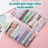 Bút gel bấm hoạt hình mực đen viết êm, họa tiết cute đáng yêu - Giá 9.000 VND, phù hợp học sinh và văn phòng 4