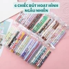 Bút gel bấm hoạt hình mực đen viết êm, họa tiết cute đáng yêu - Giá 9.000 VND, phù hợp học sinh và văn phòng 10