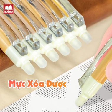 Bút Gel Bấm Mực Xanh Tím 0.5mm - Tẩy Xóa Được, Hộp 20 Bút, Viết Êm Nét Đẹp cho Học Sinh Tiểu Học - 35.000 VND 7