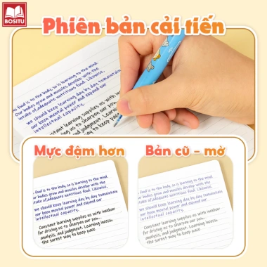 Bút Gel Bấm Mực Xanh Tím 0.5mm - Tẩy Xóa Được, Hộp 20 Bút, Viết Êm Nét Đẹp cho Học Sinh Tiểu Học - 35.000 VND 8