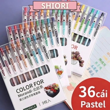 Bút Gel Bấm Nhiều Màu Bộ 9 Cây - Viết Mượt, Vẽ Sáng Tạo, Giá Chỉ 56.000 VND