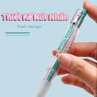 Bút Gel Bấm Nhiều Màu Bộ 9 Cây - Viết Mượt, Vẽ Sáng Tạo, Giá Chỉ 56.000 VND