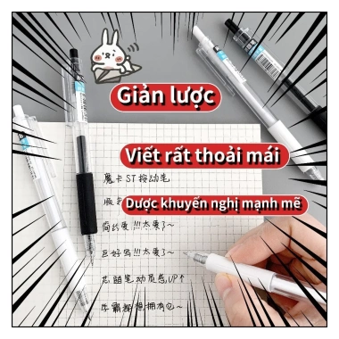 Bút gel bấm siêu rẻ 30 cây ba màu M.Y, nét 0.5mm mượt, giá 15.500đ - Phù hợp học sinh