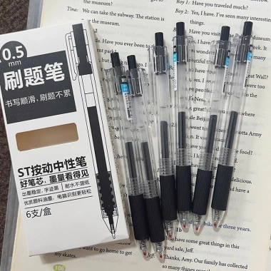 Bút gel bấm siêu rẻ 30 cây ba màu M.Y, nét 0.5mm mượt, giá 15.500đ - Phù hợp học sinh