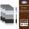 Bút gel bấm siêu rẻ 30 cây ba màu M.Y, nét 0.5mm mượt, giá 15.500đ - Phù hợp học sinh 9