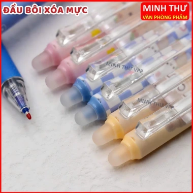 Bút Gel Bấm Tẩy Xóa Được Ngòi 0.5mm Mực Xanh Tím - Giá 25.000, Xóa Nhanh 6