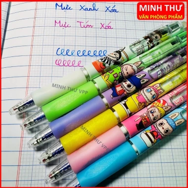 Bút Gel Bấm Tẩy Xóa Được Ngòi 0.5mm Mực Xanh Tím - Giá 25.000, Xóa Nhanh 9