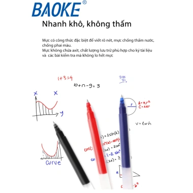 Bút gel Baoke PC3.808 nét ngòi 0.5mm vô địch mực 2.000m chỉ 50.000 VND 5