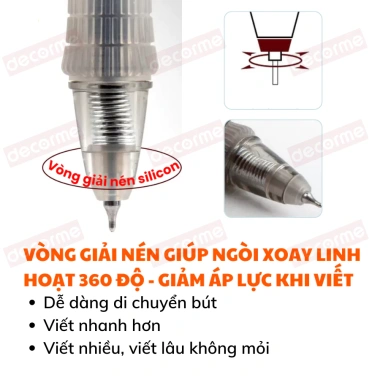 Bút gel công thái học M67 DecorMe - Ngòi 360° đàn hồi, giảm áp lực 5x, viết êm nhẹ, chỉ 54.700 VND 7
