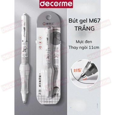 Bút gel công thái học M67 DecorMe - Ngòi 360° đàn hồi, giảm áp lực 5x, viết êm nhẹ, chỉ 54.700 VND 10
