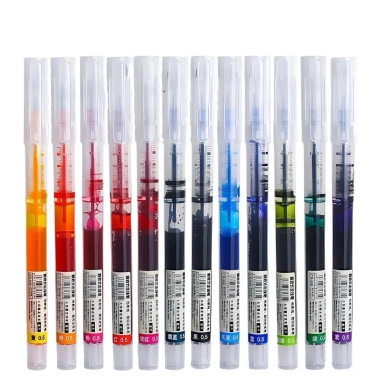 Bút Gel Dạng Lỏng 12 Màu Nhanh Khô, 0.5mm, Dung Tích Lớn - Giá 30.000đ
