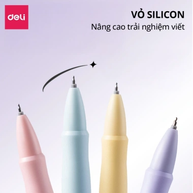 Bút Gel Deli 0.5mm Màu Pastel Có Đệm Tay Viết Trơn Tru, Nhanh Khô, Dễ Thương cho Học Sinh và Sinh Viên, Giá 20.000đ 2 Bút Gel Deli 0.5mm Màu Pastel Có Đệm Tay Viết Trơn Tru, Nhanh Khô, Dễ Thương cho Học Sinh và Sinh Viên, Giá 20.000đ 2