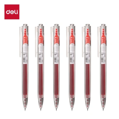 Bút Gel Deli A623 0.5mm Suốt - Mực Đen Nhanh Khô, Viết Êm Trơn, Giá 12.000 đồng 10 Bút Gel Deli A623 0.5mm Suốt - Mực Đen Nhanh Khô, Viết Êm Trơn, Giá 12.000 đồng 10