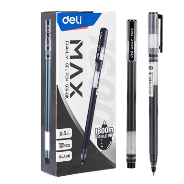 Bút Gel Deli G16-BK 0.5mm - Ống mực siêu to, viết 1.600m, giá ưu đãi 41.200₫ 6