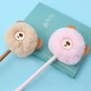 Bút gel Gấu Vải lông hoạt hình dễ thương - Dùng cho trường học, văn phòng, chỉ 45.869 VND 5