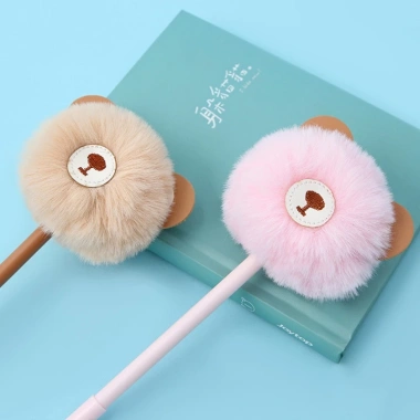 Bút gel Gấu Vải lông hoạt hình dễ thương - Dùng cho trường học, văn phòng, chỉ 45.869 VND