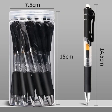 Bút Gel Học Sinh Dạng Bấm Nhỏ Gọn Ngòi 0.5mm Nhập Khẩu, Mực Đen Dung Lượng Lớn Viết Êm Tiết Kiệm - Giá 62,500 VND