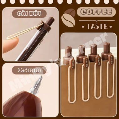 Bút gel KABABEAR mực thơm 3 hương hoa hồng coffee sữa - Giá chỉ 18.000 đồng