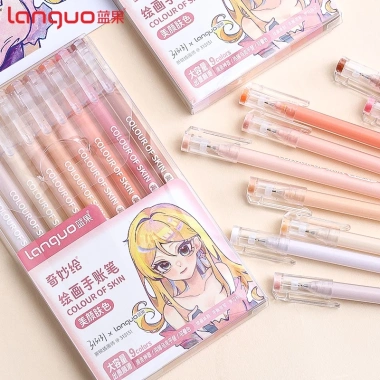 Bút gel Languo 207 màu Morandi - Tím, Muối biển, Xanh lam, Giá giảm chỉ 33.513₫