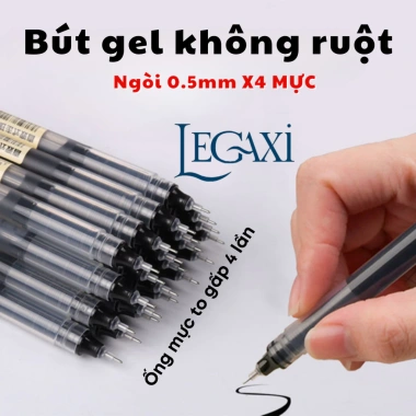 Bút Gel Legaxi 0.5mm 25 cây: Ngòi nhỏ gọn, viết mượt, mực xanh đỏ đen, giá ưu đãi 21.000 VND