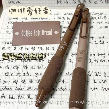 Bút gel Lopet Coffee Soft Bread mực đen - Nâu cafe, giảm còn 25.000đ, bền màu, mượt