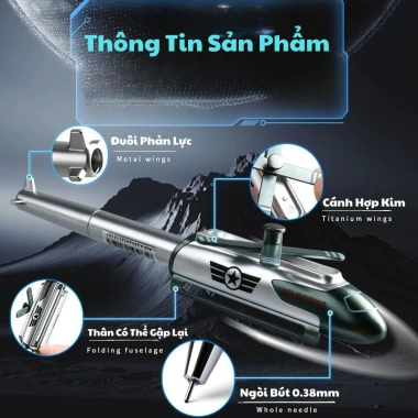 Bút Gel Máy Bay Trực Thăng 0.5/0.38mm - Nhiều Màu, Thay Lõi Dễ, Giá 31.000 VND 3