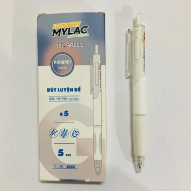 Bút gel Mylac 0.5mm ngòi mực đều – Giá 41.500đ, lý tưởng cho học sinh luyện đề