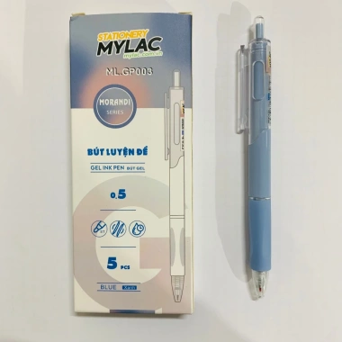 Bút gel Mylac 0.5mm ngòi mực đều – Giá 41.500đ, lý tưởng cho học sinh luyện đề
