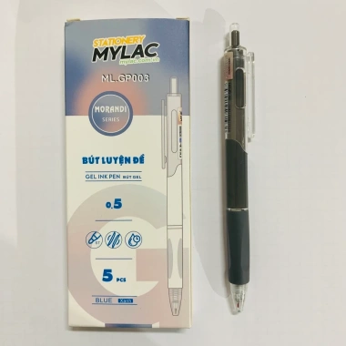 Bút gel Mylac 0.5mm ngòi mực đều – Giá 41.500đ, lý tưởng cho học sinh luyện đề
