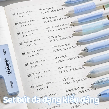 Bút gel M.Y.Never 0.5mm mực đen pastel set 5 chiếc Giá 45.000, nhanh khô 4