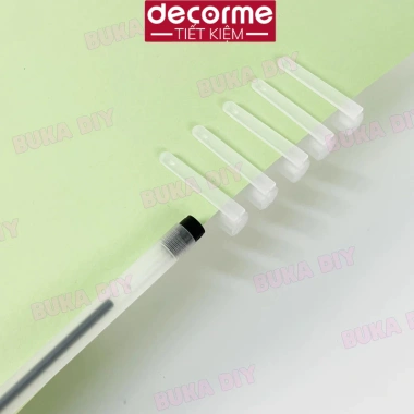Bút gel nắp cài mực đen xanh đỏ 0.5mm, thay ngòi, vỏ nhám, viết khô nhanh, êm - chỉ 23.500₫