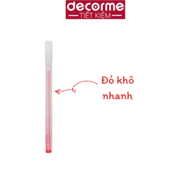 Bút gel nắp cài mực đen xanh đỏ 0.5mm, thay ngòi, vỏ nhám, viết khô nhanh, êm - chỉ 23.500₫