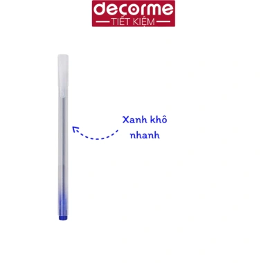 Bút gel nắp cài mực đen xanh đỏ 0.5mm, thay ngòi, vỏ nhám, viết khô nhanh, êm - chỉ 23.500₫