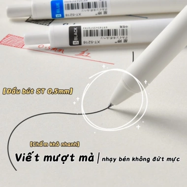 Bút gel nắp nhấn 30 cây - mực đen xanh đỏ, viết mượt không đứt, chỉ 14.000 VND