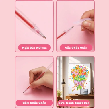 Bút Gel Nhũ Kim Tuyến High Light 0.1mm - Mực siêu đều, mịn, nhanh khô, không lem - 12/24/36/48 màu, giảm giá 55k