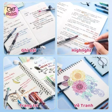 Bút Gel Nước 15 Màu 0.5mm - Viết Calligraphy, Trang Trí Sổ, Giá ưu đãi 30.000đ