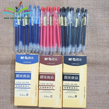 Bút Gel Nước M&G AGP 87.902 - 12 cây, vỏ trong suốt, bấm viết êm, khô nhanh, chỉ 68.000₫ Bút Gel Nước M&G AGP 87.902 - 12 cây, vỏ trong suốt, bấm viết êm, khô nhanh, chỉ 68.000₫