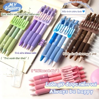Bút Gel Pastel 0.5mm - Bút Bi Mực Đen, Cảm Giác Mây, Giá 40.000 VNĐ - Tiệm Bút M.Y