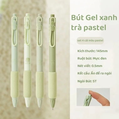 Bút Gel Pastel 0.5mm - Bút Bi Mực Đen, Cảm Giác Mây, Giá 40.000 VNĐ - Tiệm Bút M.Y