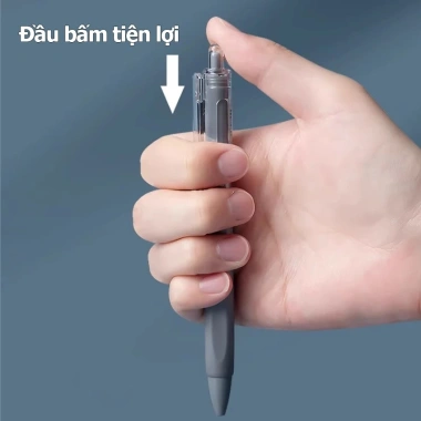 Bút gel QPENZ bi bấm mực nước ngòi 0.5mm pastel Siêu sinh nét mượt không gai tay 6