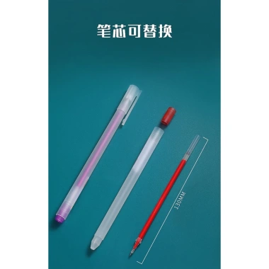 Bút gel Resun 5, nét 0.5mm, mực đều nhanh khô, màu tím xanh đen đỏ, Giá 18.200₫ 4