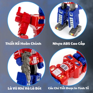Bút Gel Robot Biến Hình ABS 0.5mm – Mực Nhanh Khô, Học Sinh Thú Vị, Giá 46.000₫