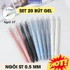 Bút gel SET 7 bút bi ngòi 0.5mm - viết trơn, đều đậm, khô nhanh, 2 màu xanh đen, giá chỉ 16.000 VND