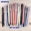 Bút gel SET 7 bút bi ngòi 0.5mm - viết trơn, đều đậm, khô nhanh, 2 màu xanh đen, giá chỉ 16.000 VND 7