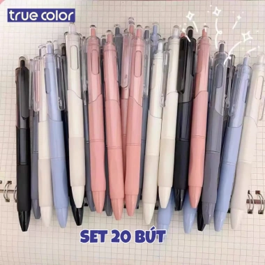 Bút gel SET 7 bút bi ngòi 0.5mm - viết trơn, đều đậm, khô nhanh, 2 màu xanh đen, giá chỉ 16.000 VND