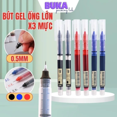 Bút Gel Snowhite ống lớn ngòi kim 0.5mm - Viết êm, khô nhanh, không thay ngòi, chỉ 29.300₫