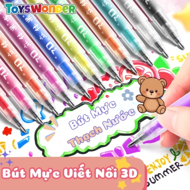 Bút Gel Thạch Nước 3D Mực Nổi Siêu Đẹp – Mực Đều Màu, Nhanh Khô, Viết Trên Mọi Bề Mặt, Giá 55.000₫
